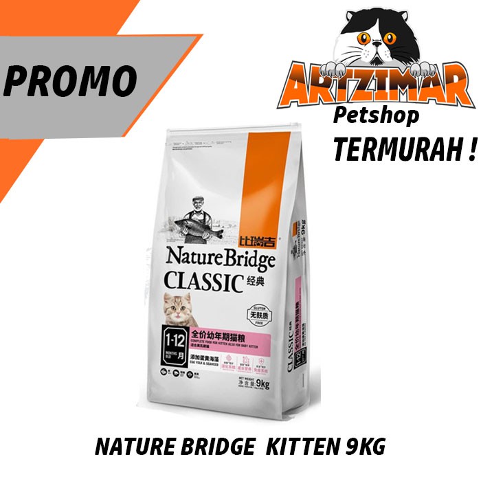 nature bridge kitten 9kg makanan kucing cat food