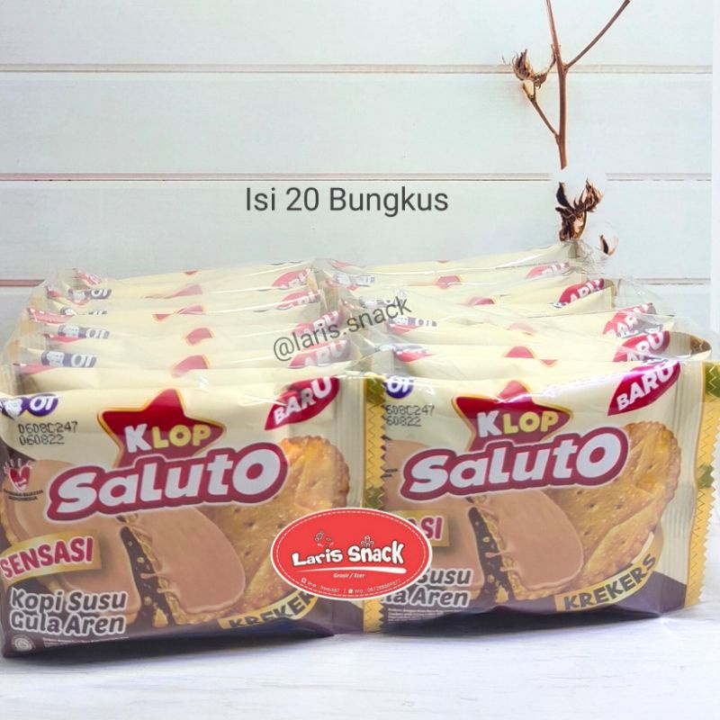 Jual Biskuit Klop Saluto Kopi Susu Gula Aren 19gr Isi 20 Shopee