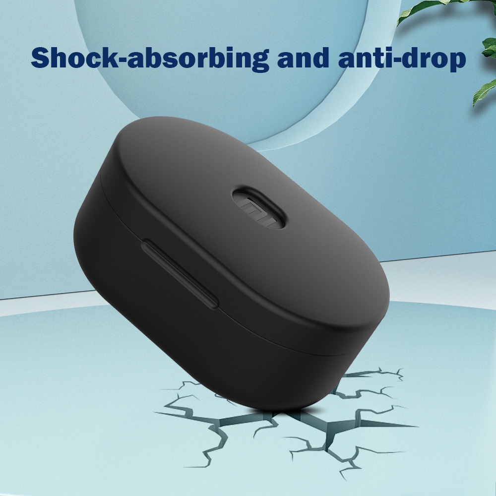 Case Pelindung Headset Wireless Bahan Silikon Lembut Portabel Untuk Redmi Airdots