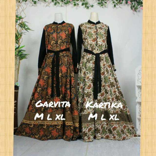 Gamis batik full PRADA original umbrella baju busana wanita muslim islami niqob cadar