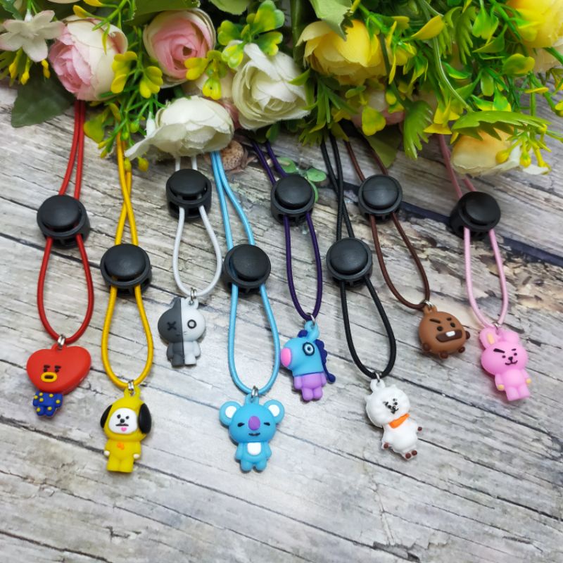 Strap Mask BTS 21 Strap Gantung BT 21 Series Headloop Strap Mask Clay BTS Strap Mask Karakter Cewek 
