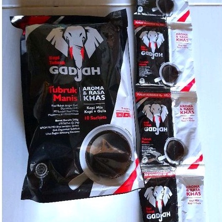 

Kopi tubruk Gadjah 10 x 24 g