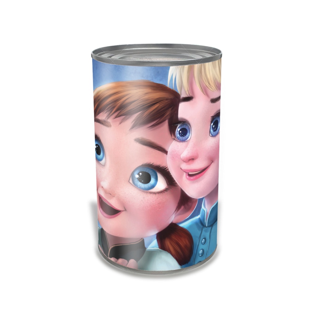CELENGAN KARAKTER UNIK SOUVENIR KADO / CELENGAN KALENG BUKA TUTUP - FROZEN-FROZ 001