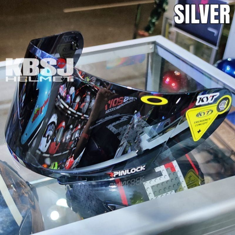 flat visor kyt r10 - flat visor kyt k2rider - flat visor kyt rc7 - flat visor kyt iridium silver