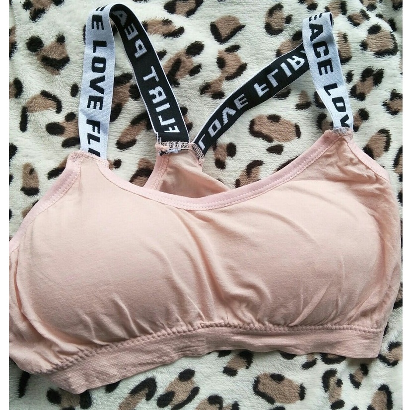 UNDR015 Sport Bra Pakaian Dalam Wanita High Quality-Pink muda