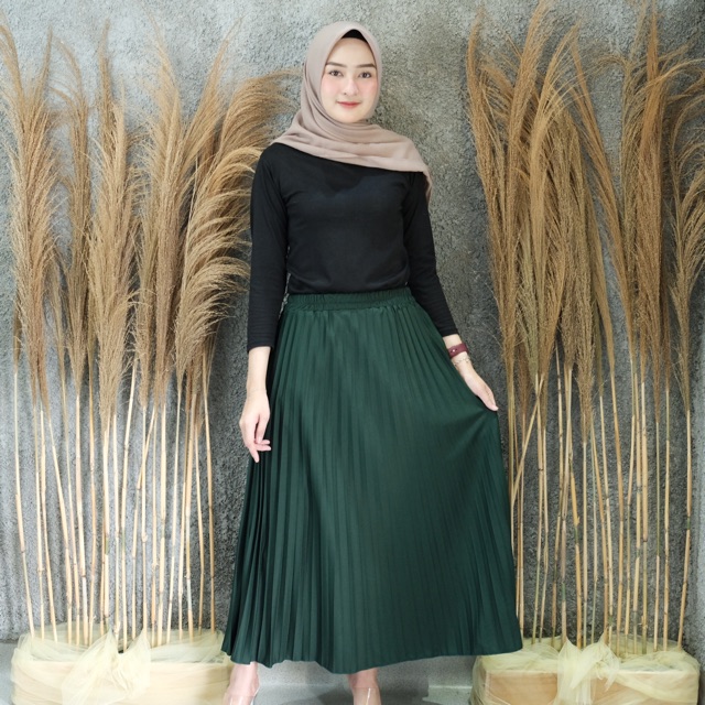 Rok Prisket Hyget / Rok Plisket / Flare Prisket Murah / Grosir Rok / Plisket BKK