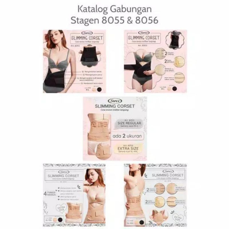 stagen korset pelangsing perut sorex/8055 8056