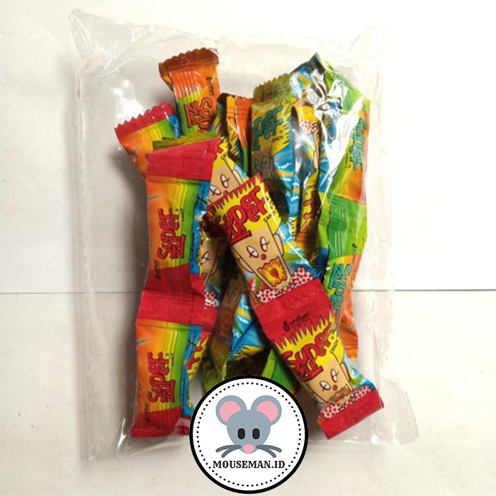 

Mouseman - Permen Super Zuper Candy Mix Renceng 1pack isi 30pcs x 2,5gr