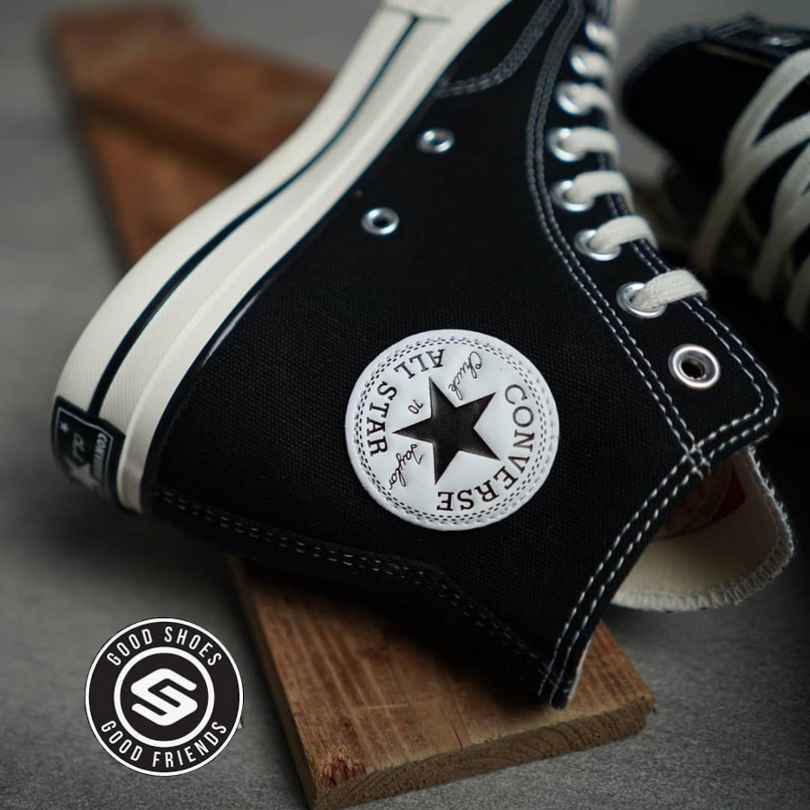 Sepatu Converse 70s EGRET Hitam Tinggi Best Quality Murah Berkualitas