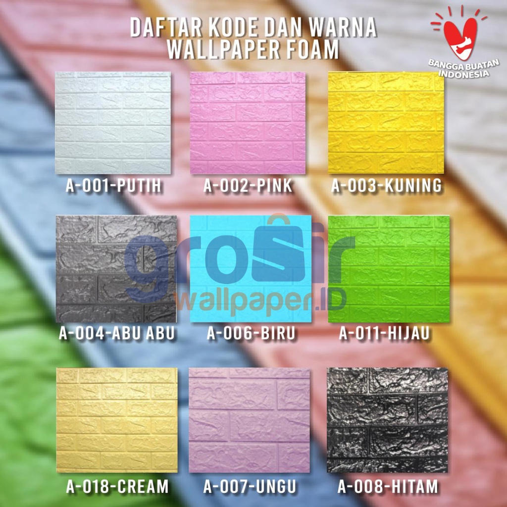 WALLPAPER FOAM BATA PUTIH WALLFOAM BUSA DINDING KAMAR 3D RUANG TAMU TERMURAH PREMIUM HIGH QUALITY /  STICKER DINDING WALLPAPER FOAM 3D KUALITAS TERBAIK