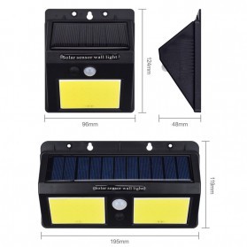 Lampu Solar Sensor Gerak Outdoor Weatherproof 96 LED COB - L96 - Black