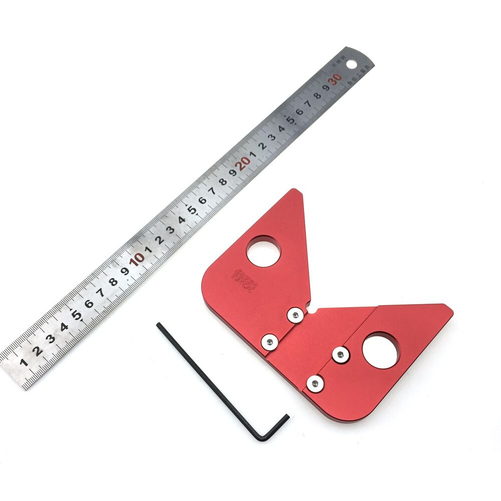 

IMPORT Multifunctional Woodworking Ruler Round Center Measuring Ruler 45 Degree Angle Gauge