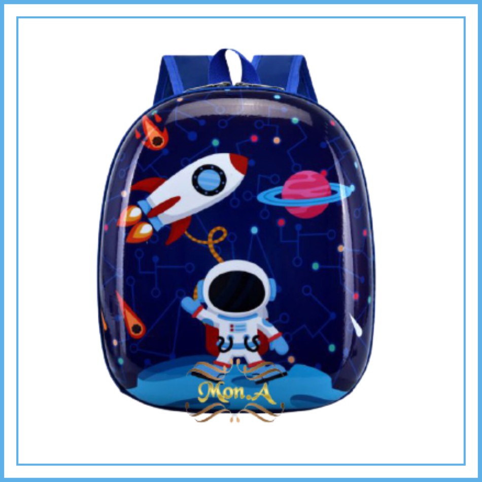 Tas Ransel Telur Sekolah Anak TK / PAUD - Tas Sekolah Anak Karakter PVC Karakter Cowok - Astronaut