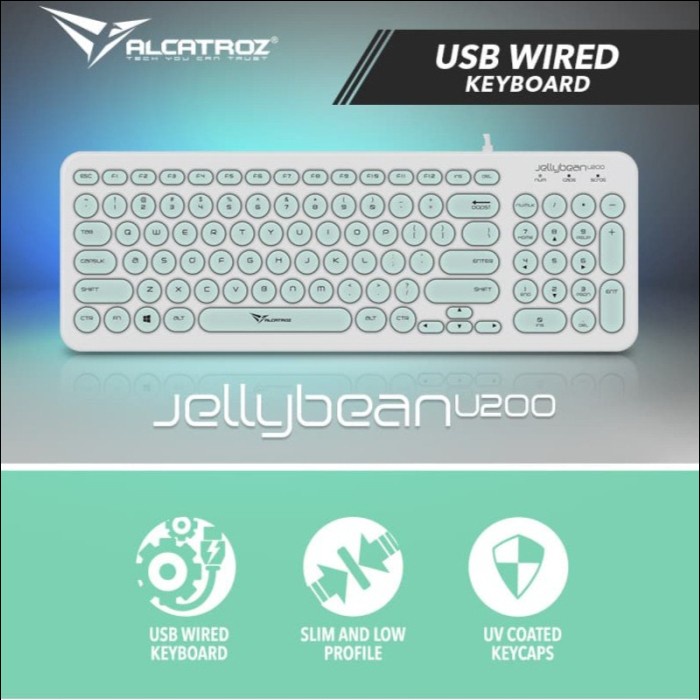 Keyboard Alcatroz JellyBean U200 USB Wired - Alcatroz Jellybean U 200