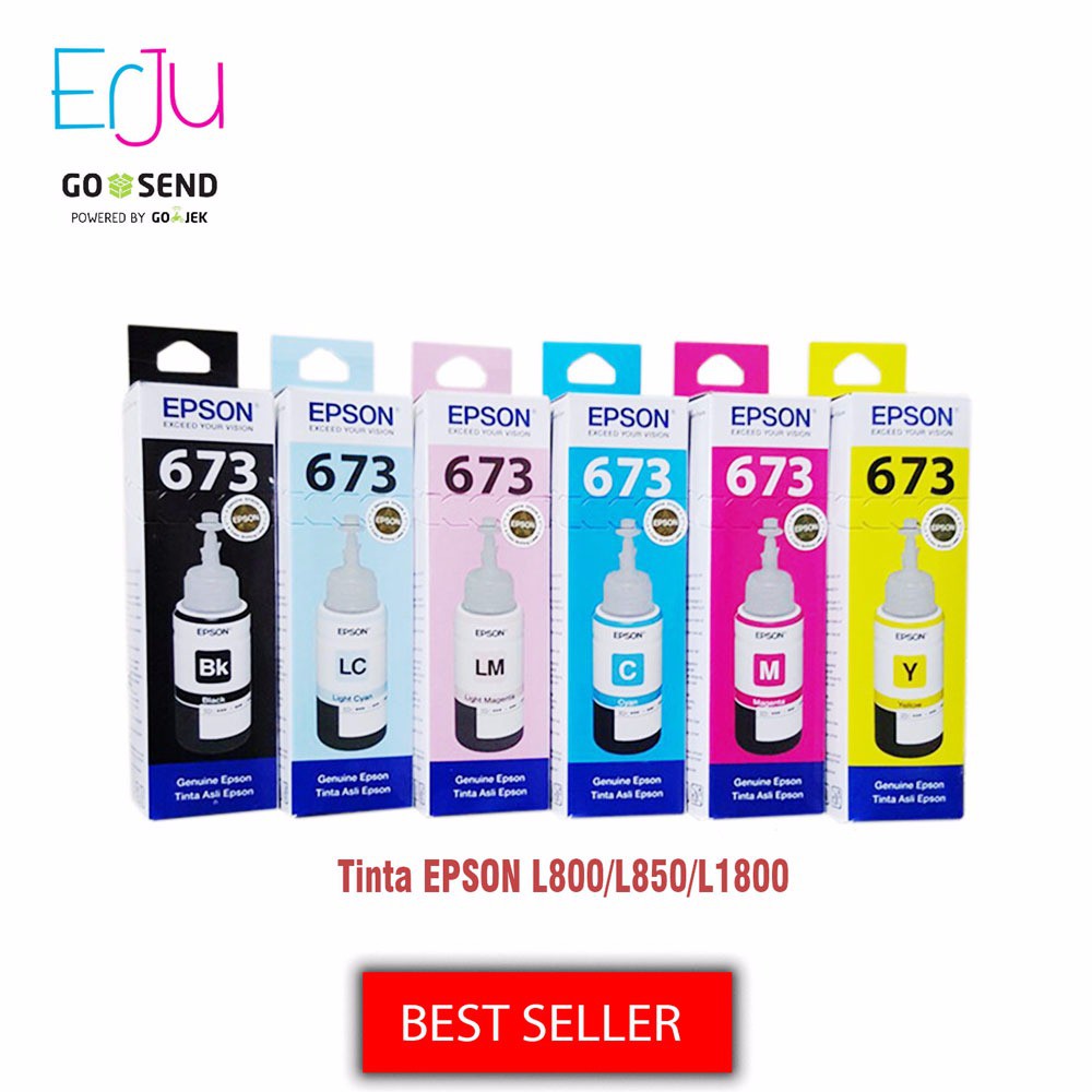 Tinta EPSON 1 set L800 L850 L1800 6 warna
