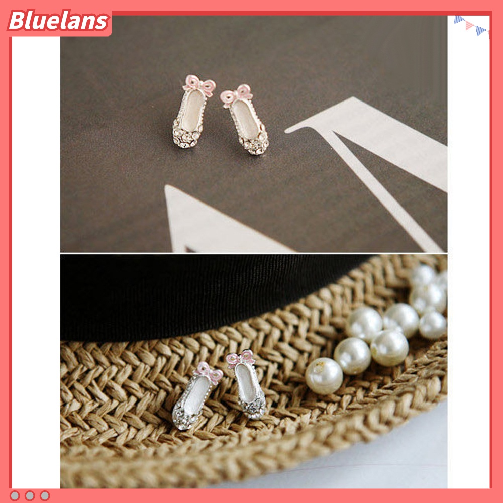 Anting Stud Bentuk Sepatu Balet Ikatan Simpul Untuk Wanita