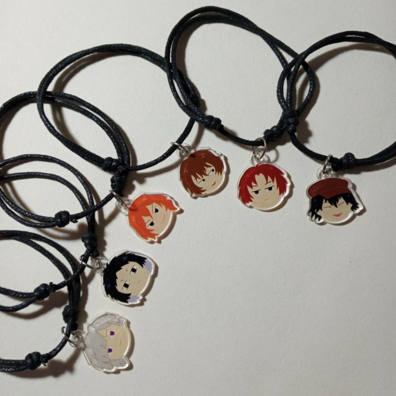 Gelang Anime Bungou Stray Dogs BSD bracelet ( dazai atsushi akutagawa ranpo chuuya odasaku )