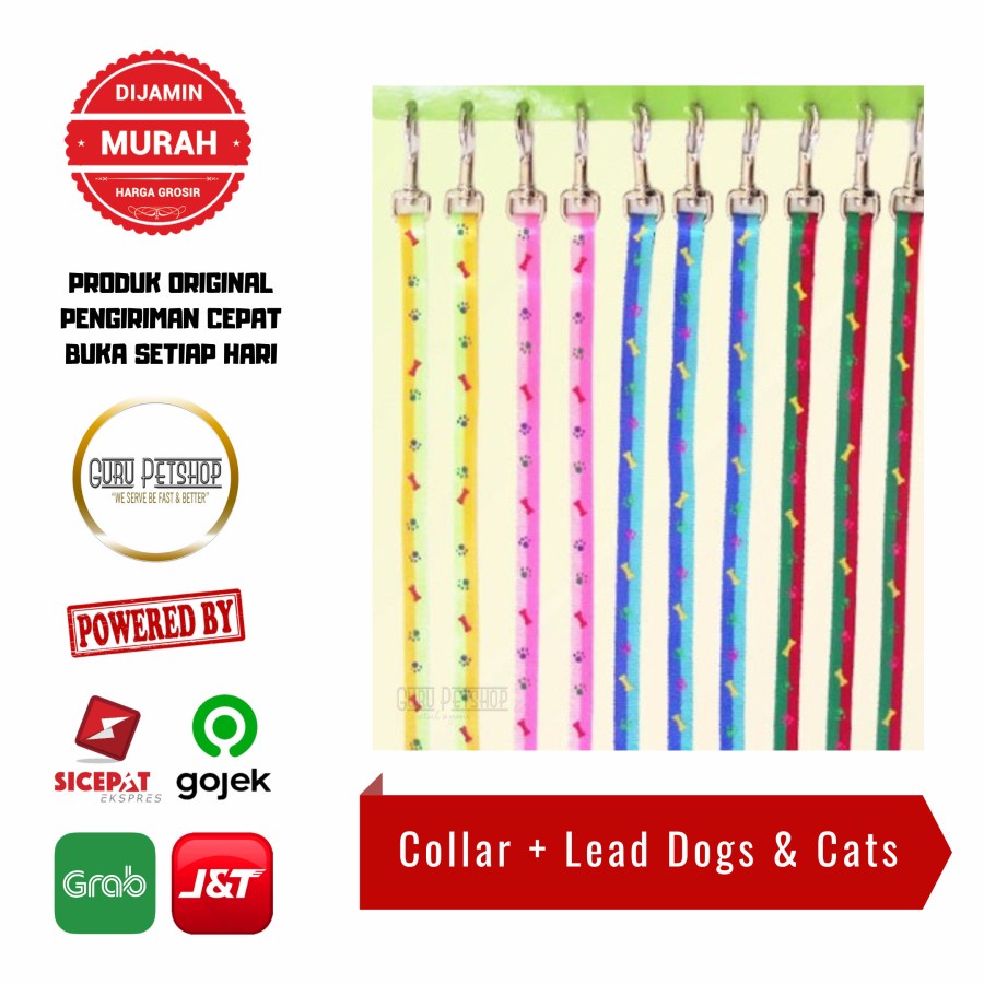 Tali Tuntun Kalung Kucing Anjing Nylon Collar Lead Octagon NAKL-100