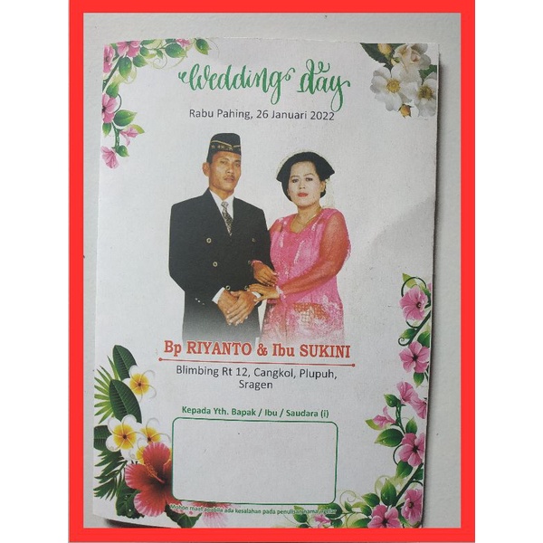 Cetak Undangan Pernikahan Murah Foto Custom