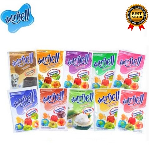 

Nutrijell Nutrijel 10gram / Bubuk agar jelly pudding instan nutrijell