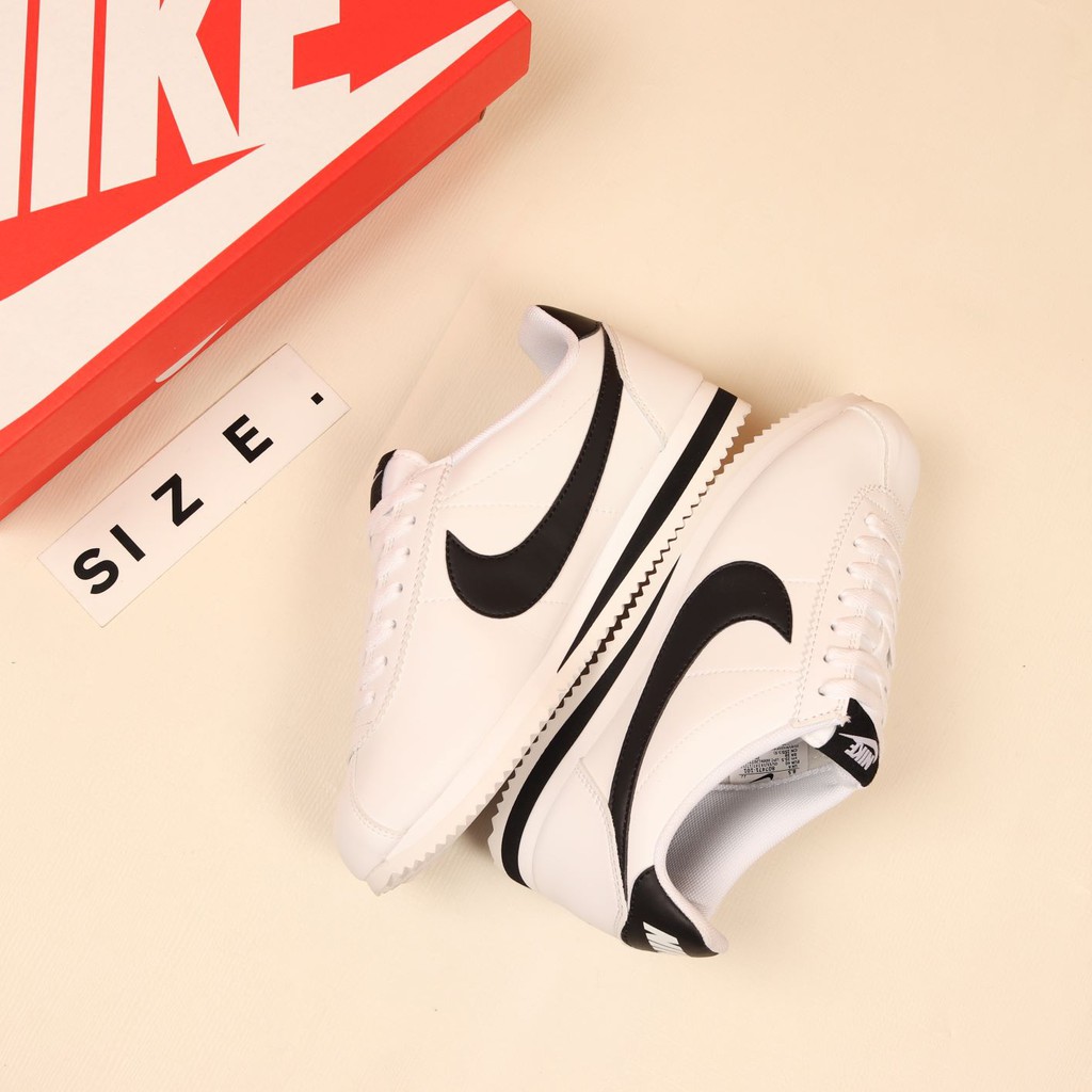 Nike Cortez Leather White Black Swoosh