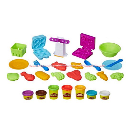 Play-Doh Kitchen Creations Fun Time Lunch Box Mainan Playdoh Bentuk Sandwich