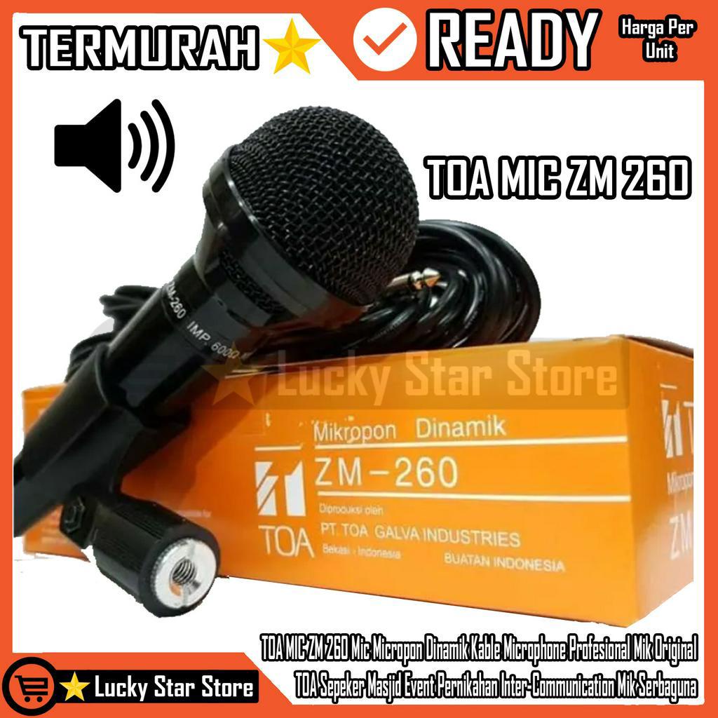 Micropon Dinamik TOA MIC ZM 260 Mic Kable Microphone Profesional Mik Original Speaker Masjid Event P