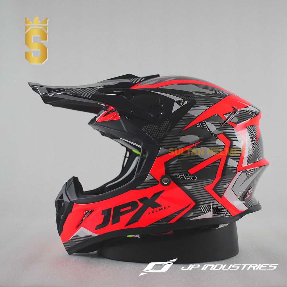 Helm Cross JPX FOX 1 X35 FLUO RED GLOSS