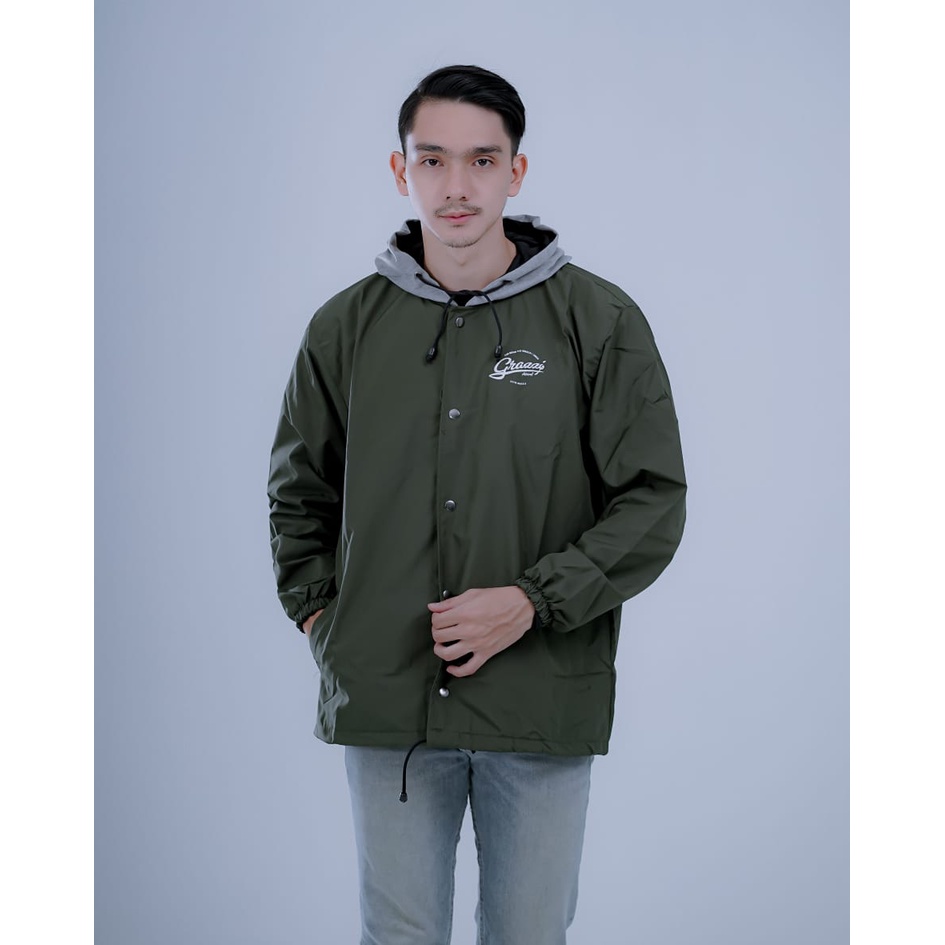 Hipocryte Non Coach Jacket  Hoodie Green Waterproof