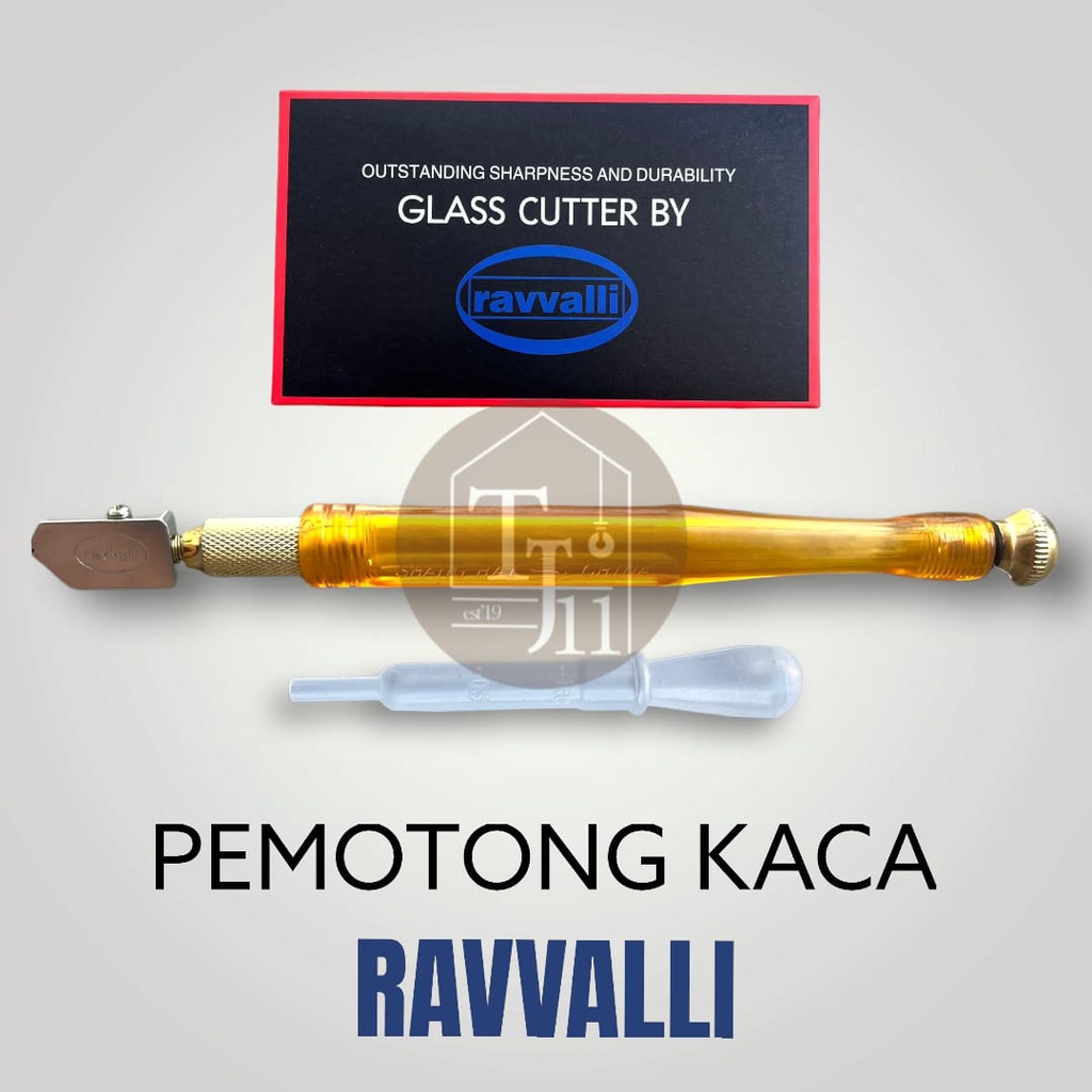 Pemotong Kaca / Glass Cutter merk Ravvalli 1 kotak isi 6 pcs