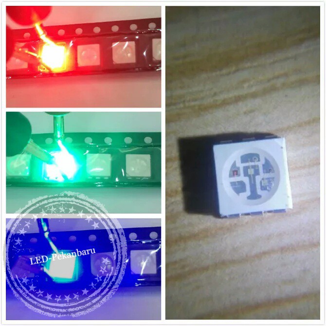 LED 2PCS SMD 5050 RGB SMD MERAH HIJAU BIRU DIY