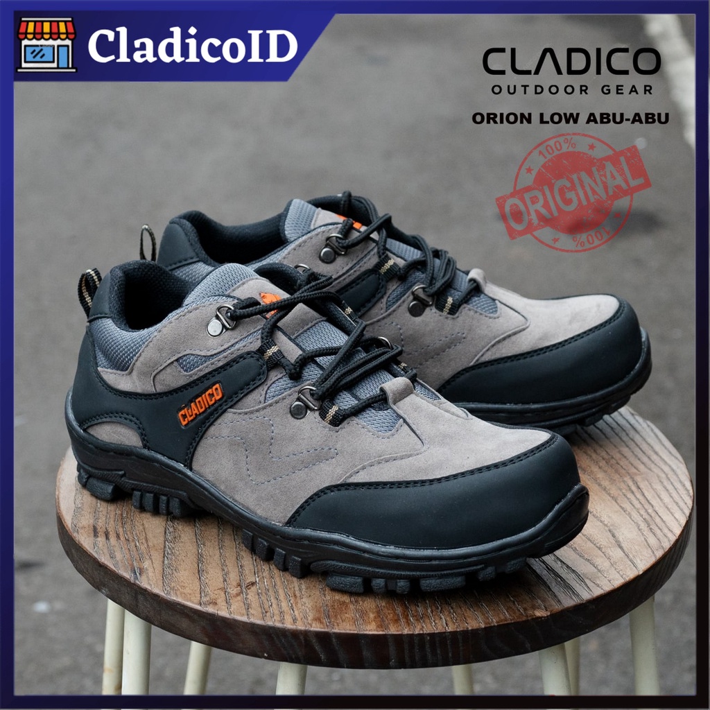 Sepatu Safety CLADICO Boot Pendek Ujung Besi Sefty Shoes Pria Kerja Lapangan Proyek Hiking Outdoor Mendaki Gunung Orion Low