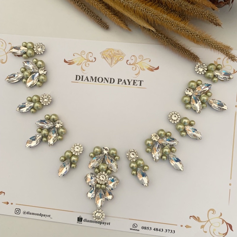 Payet rangkai leher / payet baju cantik simpel