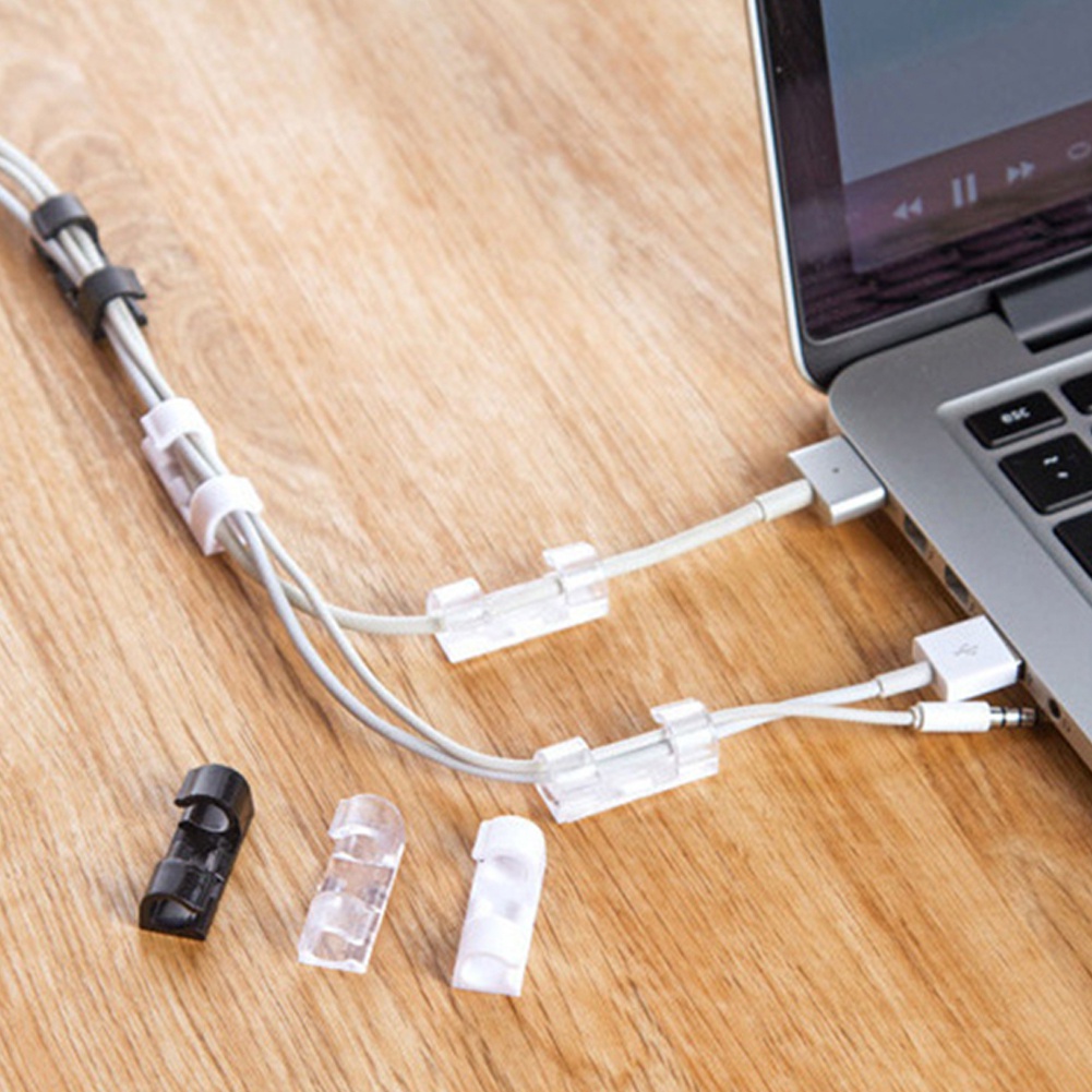 20 Pcs Klip Buckle Holder Kabel Kawat Dengan Perekat