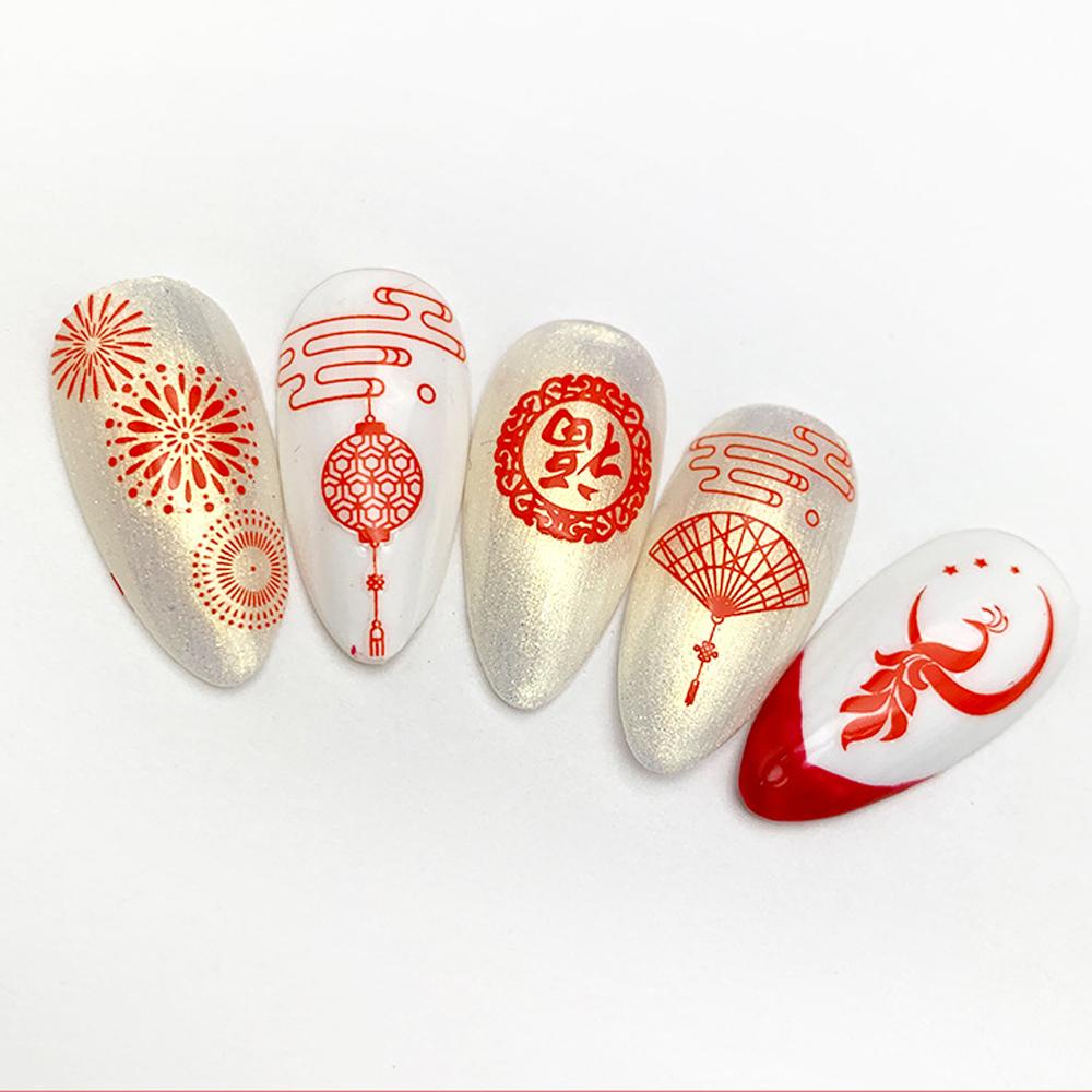 Mxbeauty Stiker Decal Motif Naga / Phoenix Gaya Cina Untuk Dekorasi Nail Art DIY