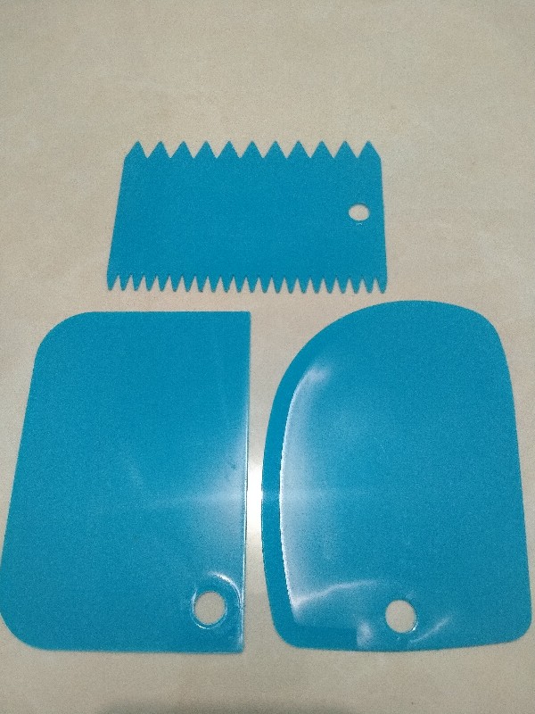 3pcs/set Plastic Irregular Teeth Edge Diy Cream Scraper Kit Cake Mold Tools