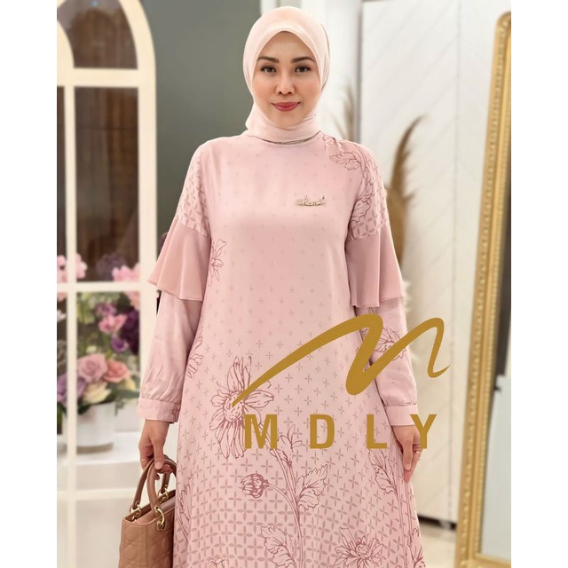 Gamis Dress Wanita  Terbaru Halwa Dress By Mdly 3039