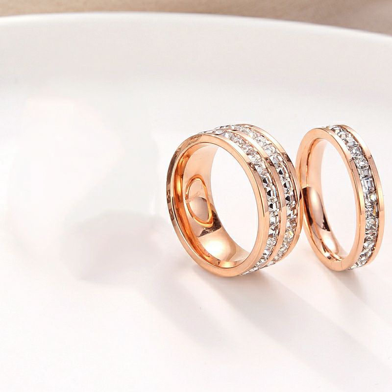 GG Cincin Rose Gold Swaroski Fashion Korea kekinian#CC-106