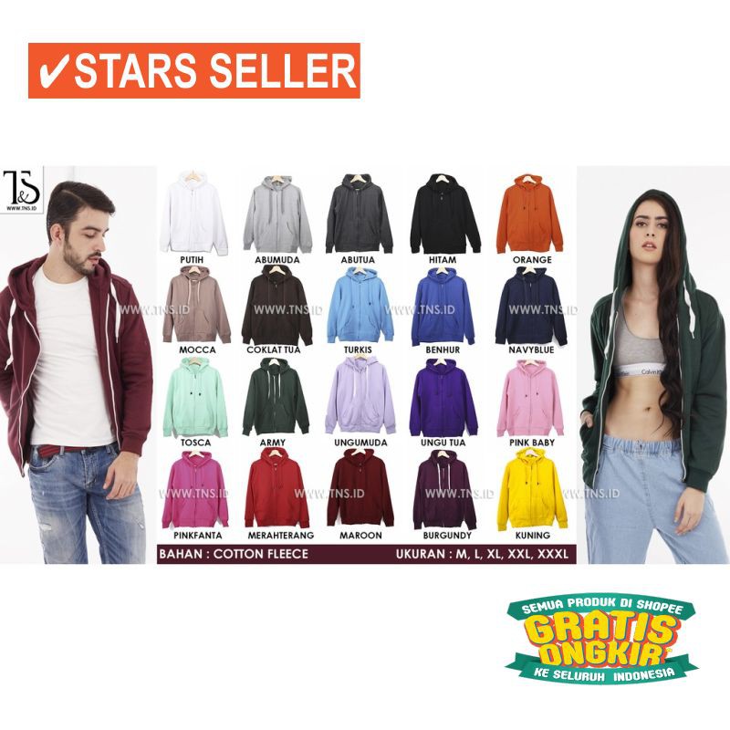 JAKET TERKEREN COWOK CEWEK  JEANS  BIOBLITZ / JAKET HOODIE ZIPPER HITAM PRIA M - XXXL POLOS