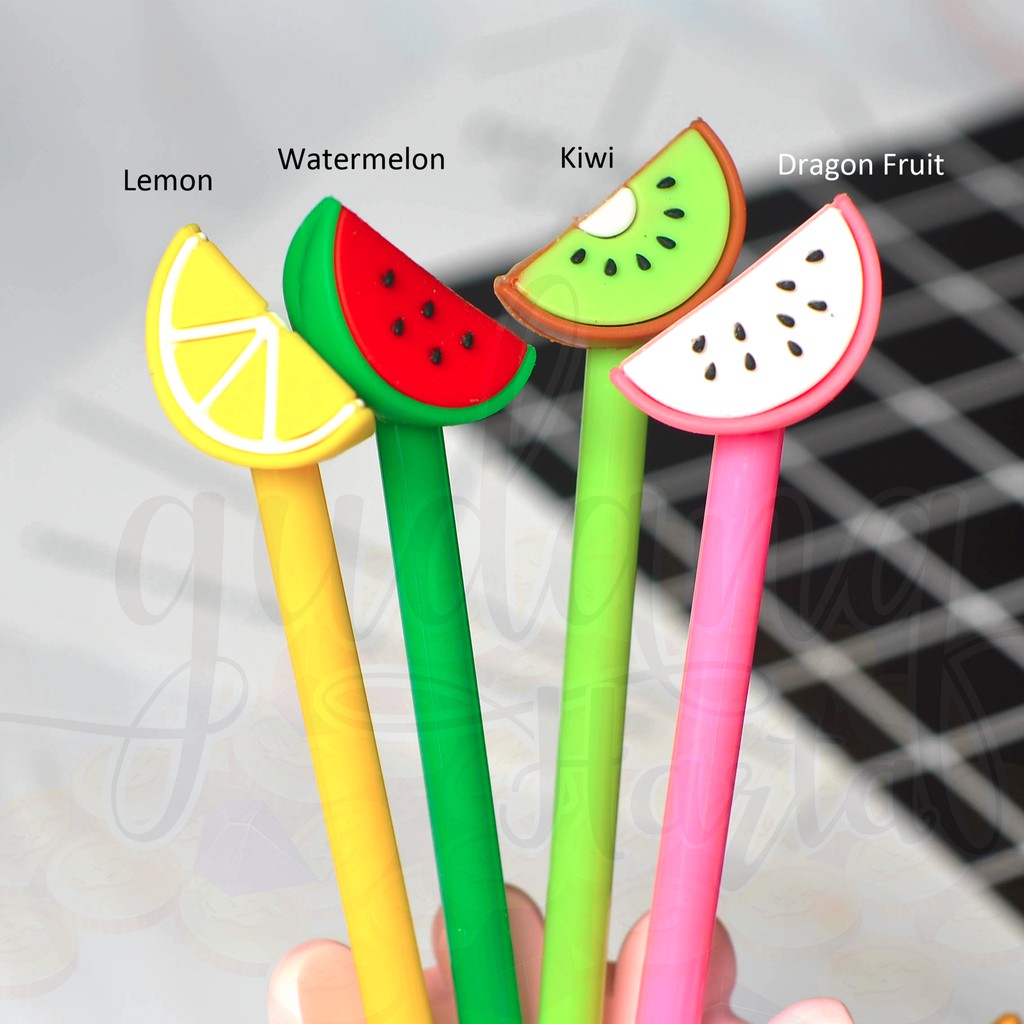 Pulpen Fruit Series Watermelon Kiwi Lemon Semangka Dragon Buah