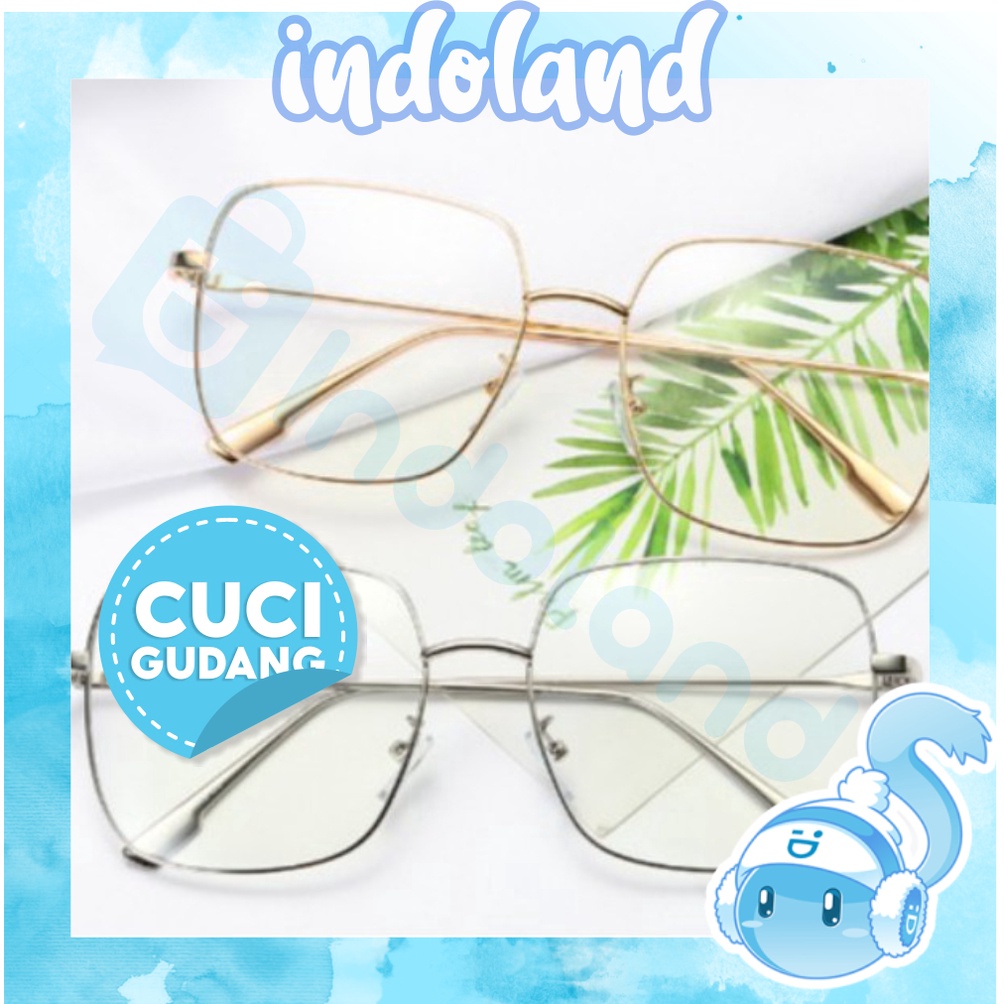 ☀INDOLAND☀ R176 KACAMATA WANITA PRIA FASHION KOREA ANTI RADIASI FRAME SUNGLASSES PETAK COD IMPORT