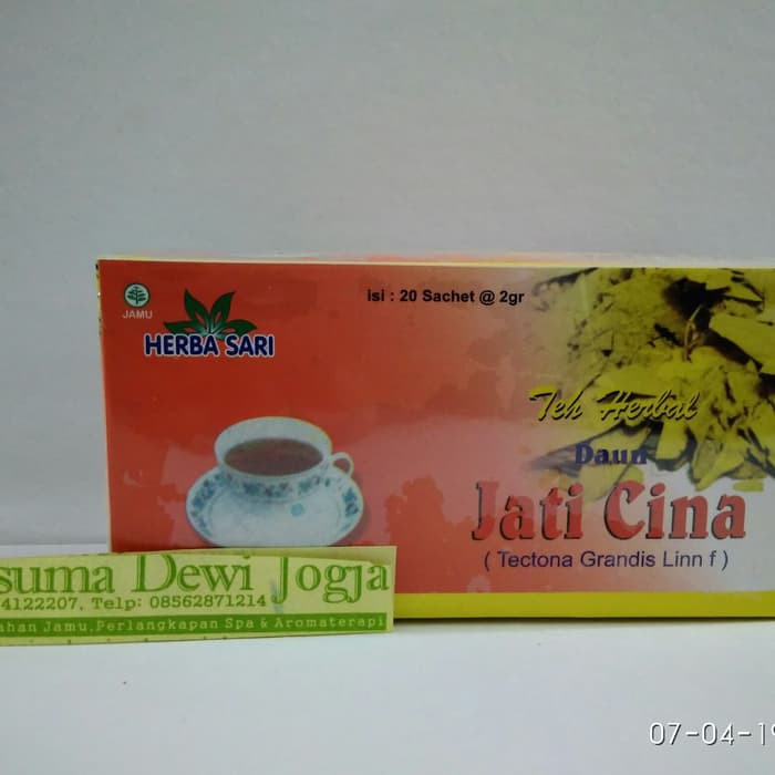 

Teh Celup Daun Jaticina / Herba Sari