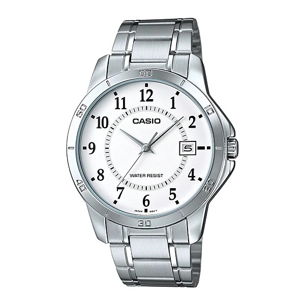 Casio General MTP-V004D-1B 1B2 2B 7B 7B2  Jam Tangan Analog Pria Stainless Rantai