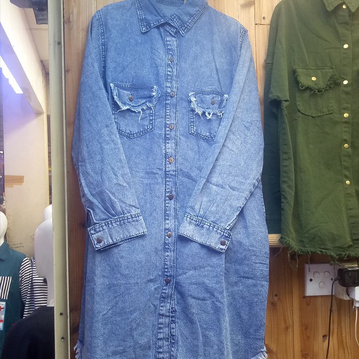 long tunik sabrina snow jeans Berkualitas