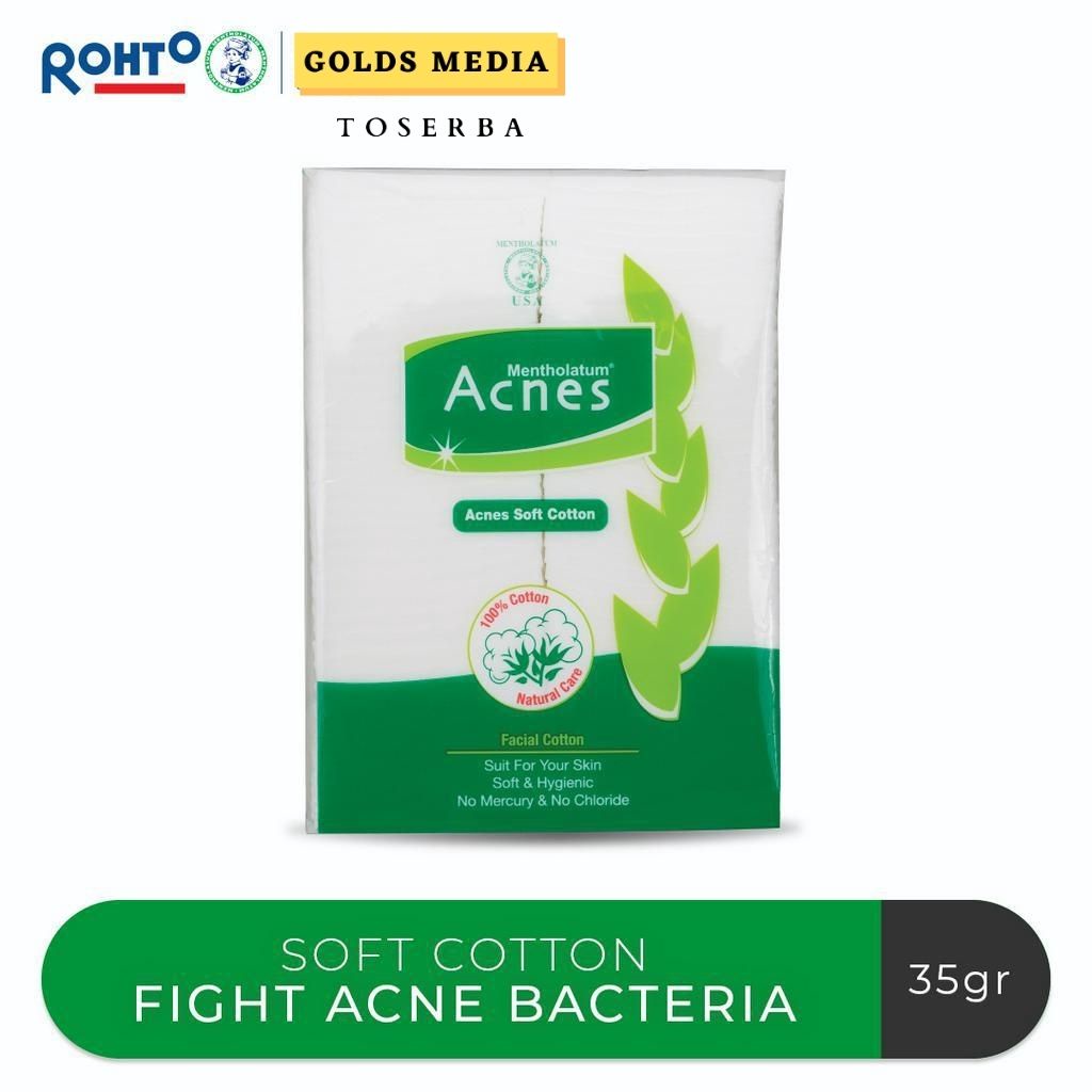 Jual Acnes Soft Cotton 35gr Acnes Natural Care Rohto Mentholatum Acnes ...