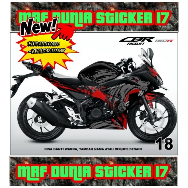 Sticker decal CBR 150R Facelift Full Body dekal CBR 150R Facelift Stiker Decal CBR 150R Facelift Dec