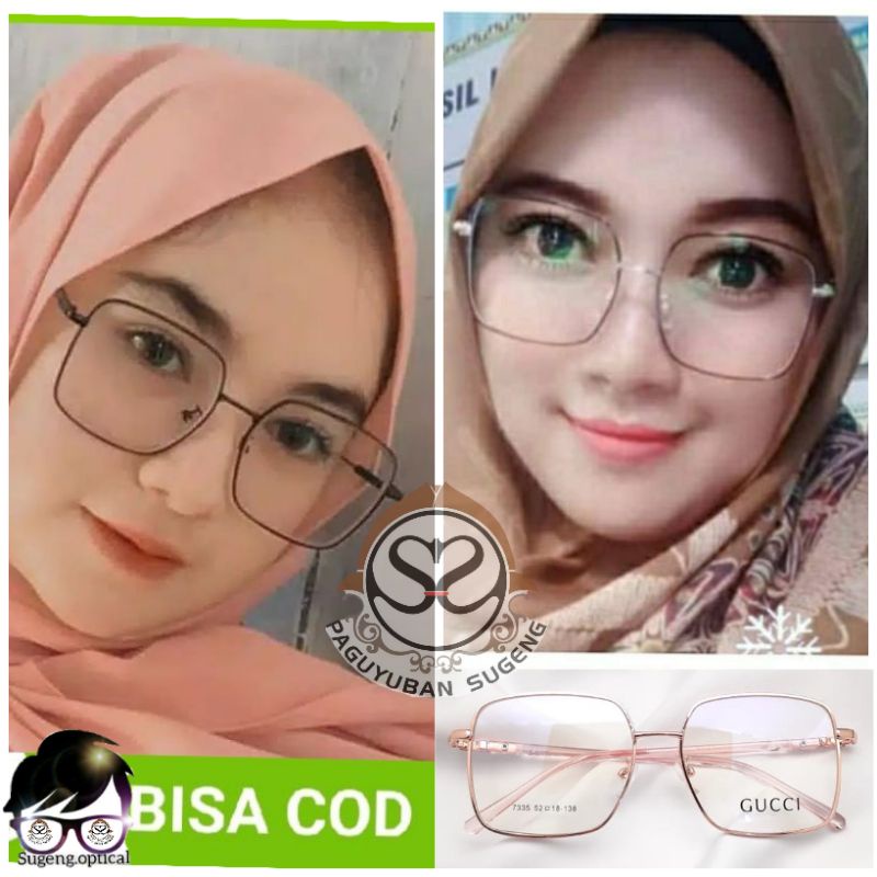 frame kacamata minus wanita lensa photocromic blueray