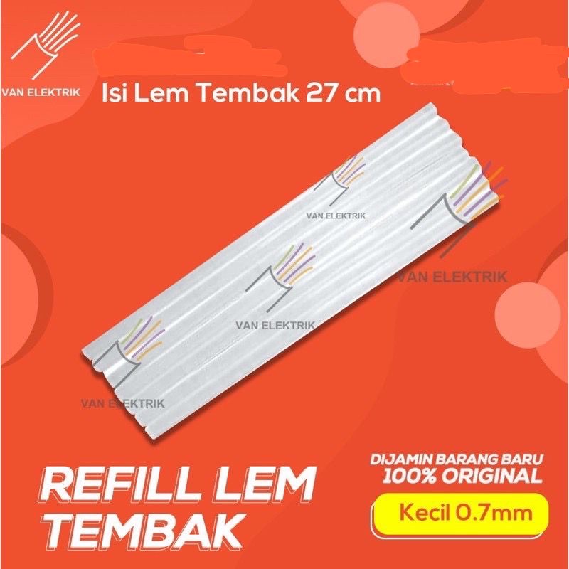 

Refill Lem bakar glue gun Tembak Kecil Besar 1 Kg Panjang 30 cm - Kecil