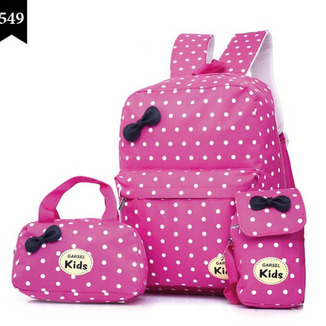  TAS  ANAK SEKOLAH  PEREMPUAN TK SD SMP  SET WARNA PINK 