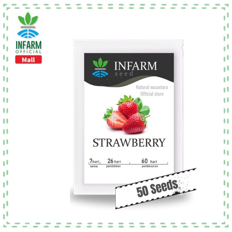 Benih Strawberry - Bibit Buah strawberry Infarm / Bibit Super / Benih Tanaman Sayuran / Benih sayur